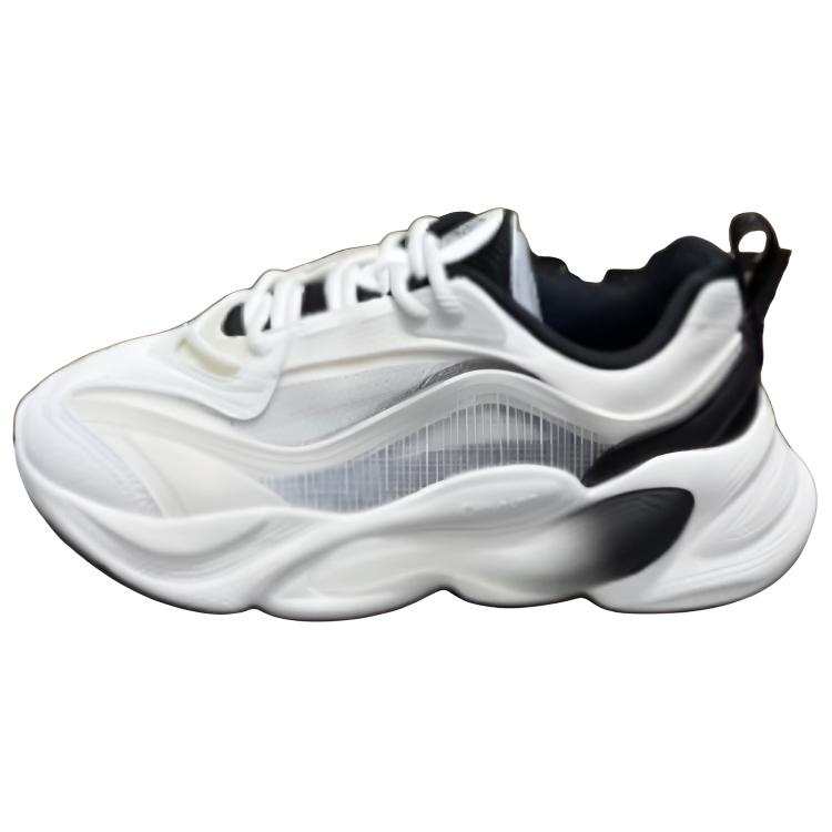 Erke Puffy 2.0 Cushioning, Wear Resistant Low top Running Shoes Women's White Black