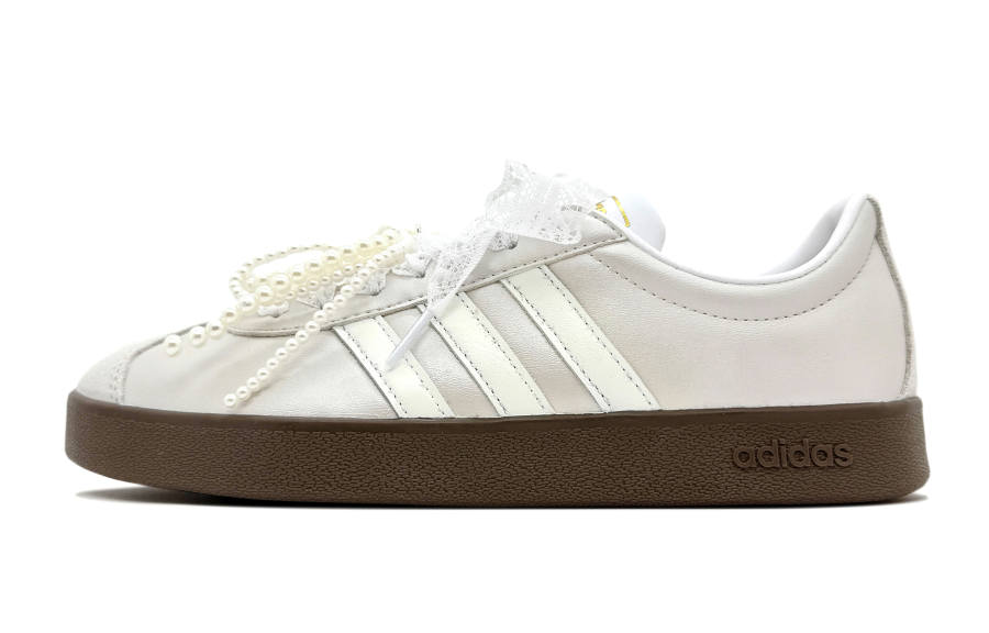 Adidas Adidas VL COURT 2.0 Slip Resistant Low top Skateboard Shoes Unisex Silver