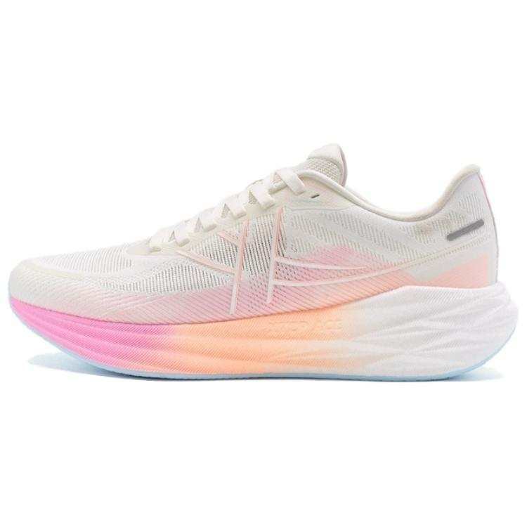 XTEP Xuan Speed 5.0 Slip Resistant Abrasion Resistant Low top Running Shoes Women's White Pink