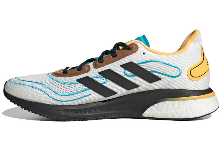 Adidas Adidas Supernova Mesh, Textile Breathable Low top Running Shoes Men's White Black Blue