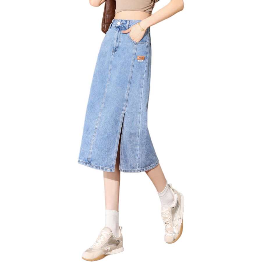 Tonlion Denim Long Skirt Women's