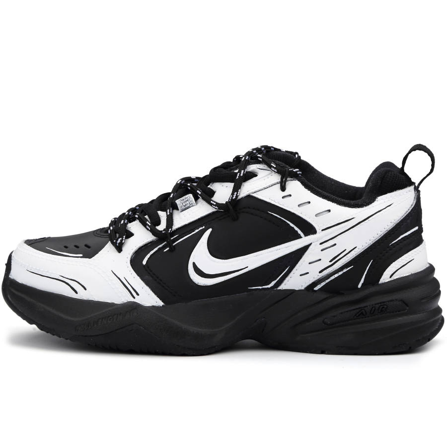 Nike Nike Air Monarch 4 Beginning Of Endlessness Anti-Slip Wear-Resistant Low-Top Chunky Sneakers Unisex Black White