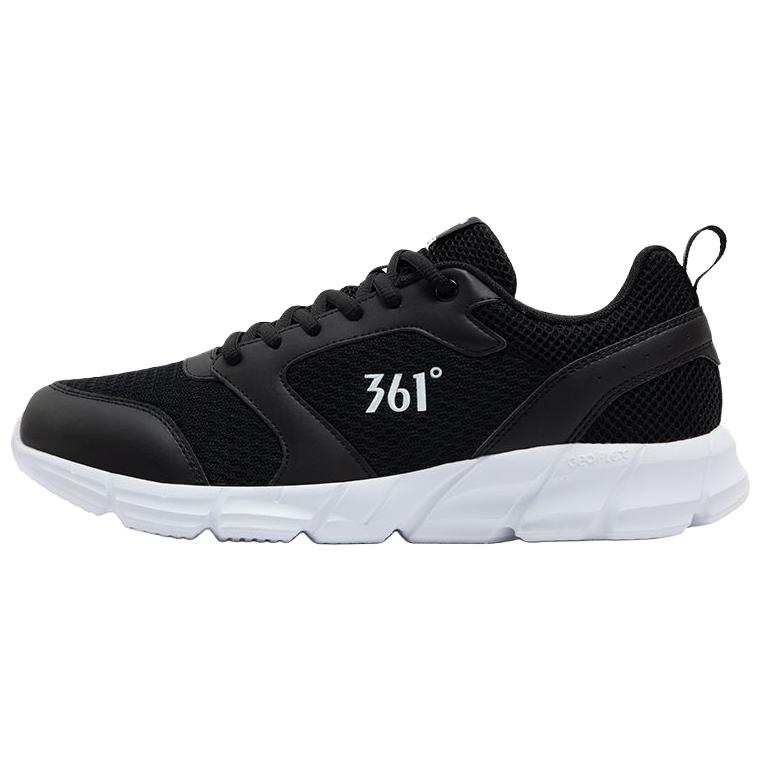 361° Low top Casual Training Long Distance Running Shoes Men's Black White