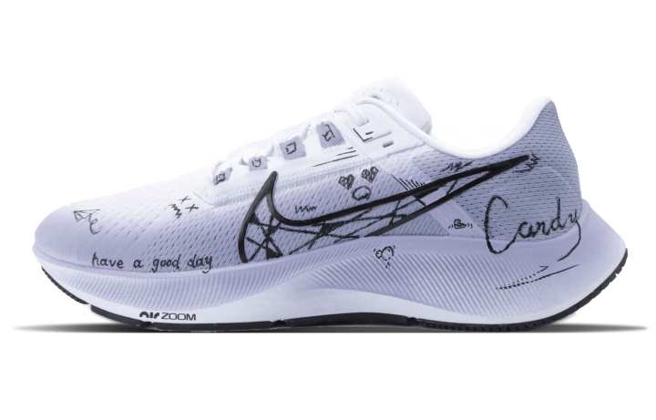 Nike Nike Pegasus 38 Fabric Slip Resistant Abrasion Resistant Low top Running Shoes Men's White Gray