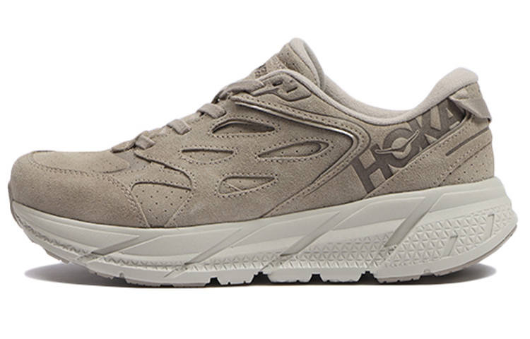 HOKA ONE ONE Clifton L Suede Simply Taupe Pumice Stone All Gender