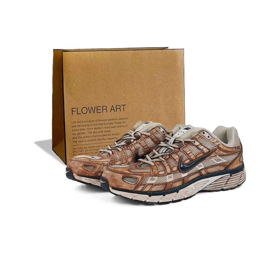 Nike Nike P 6000 Abrasion Resistant Low top Running Shoes Unisex Brown Black