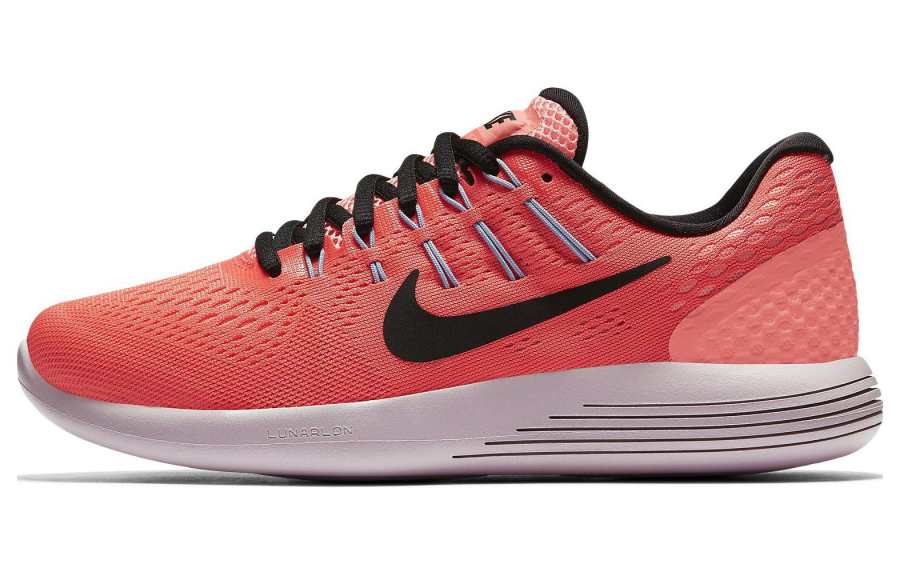 Nike Nike Lunarglide 8 Mesh Slip Resistant Low top Running Shoes Women's Red Black