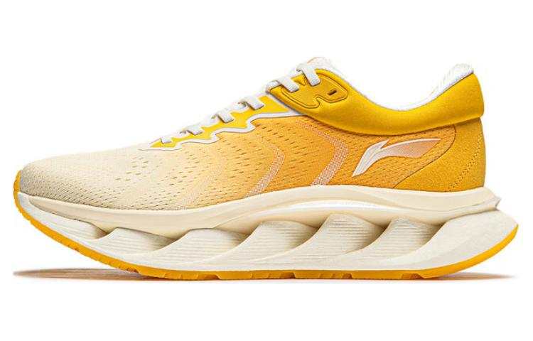 Li-Ning Li Ning Slip Resistant Slip Resistant Low top Running Shoes Men's Yellow White