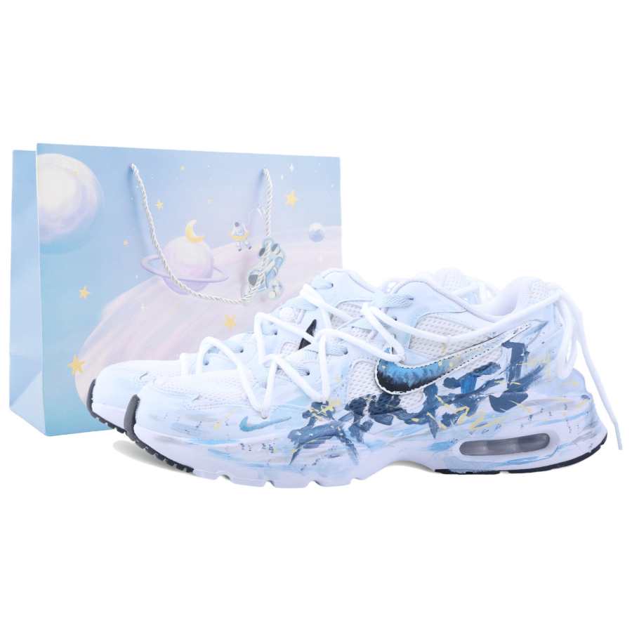 Nike Nike Air Max Fusion Abrasion Resistant Breathable Abrasion Resistant Breathable Low top Running Shoes Unisex Blue White