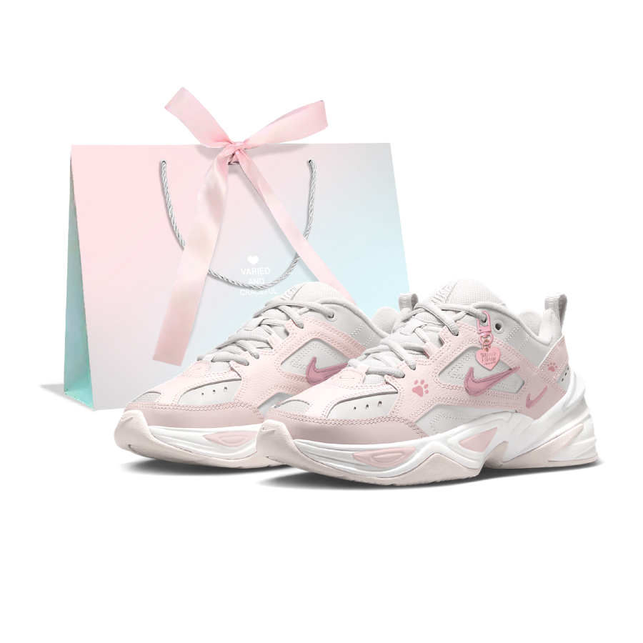 Nike Nike M2K Tekno Sweet Heart Berry Leather Low top Chunky Sneakers Women's Pink