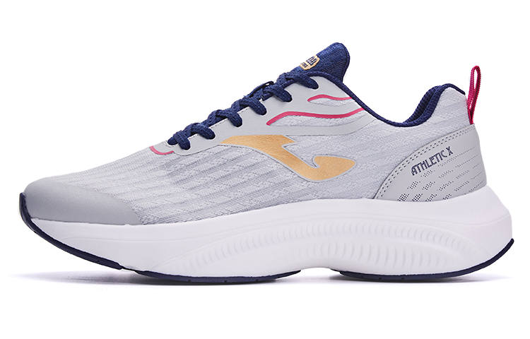 Joma Mesh Cushioning, Wear Resistant Low top Carbon Plate Marathon Running Shoes Women's Gray Navy Blue