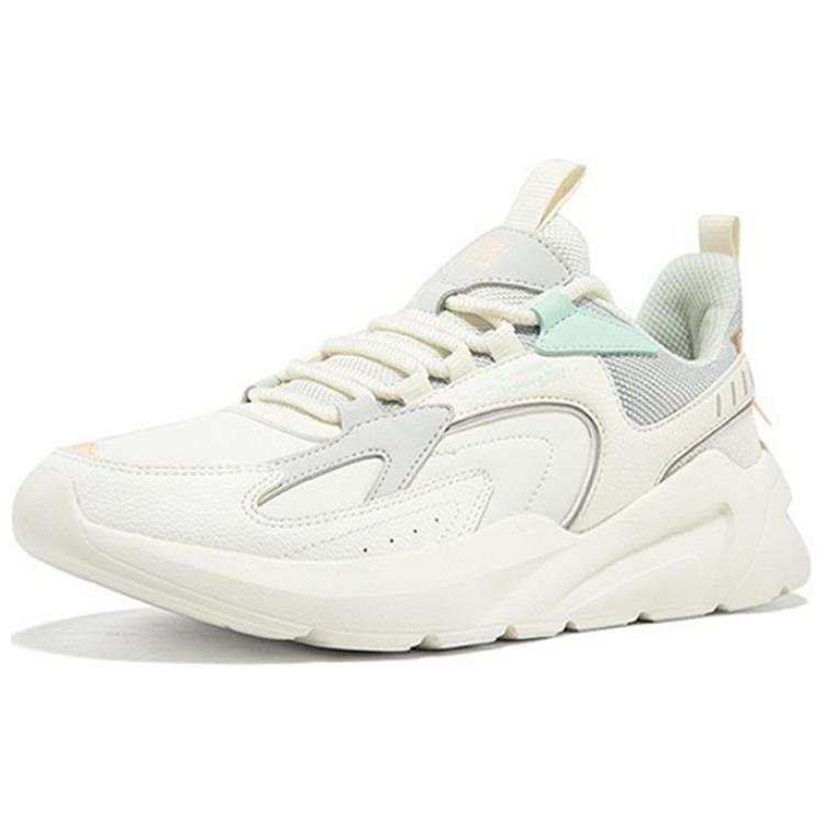 Erke Cushioning Slip Resistant Abrasion Resistant Low top Running Shoes Women's White Gray