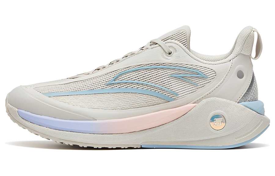 Anta C37 3.0 Slip Resistant, Abrasion Resistant, Breathable Low top Running Shoes Women's Gray Blue Pink