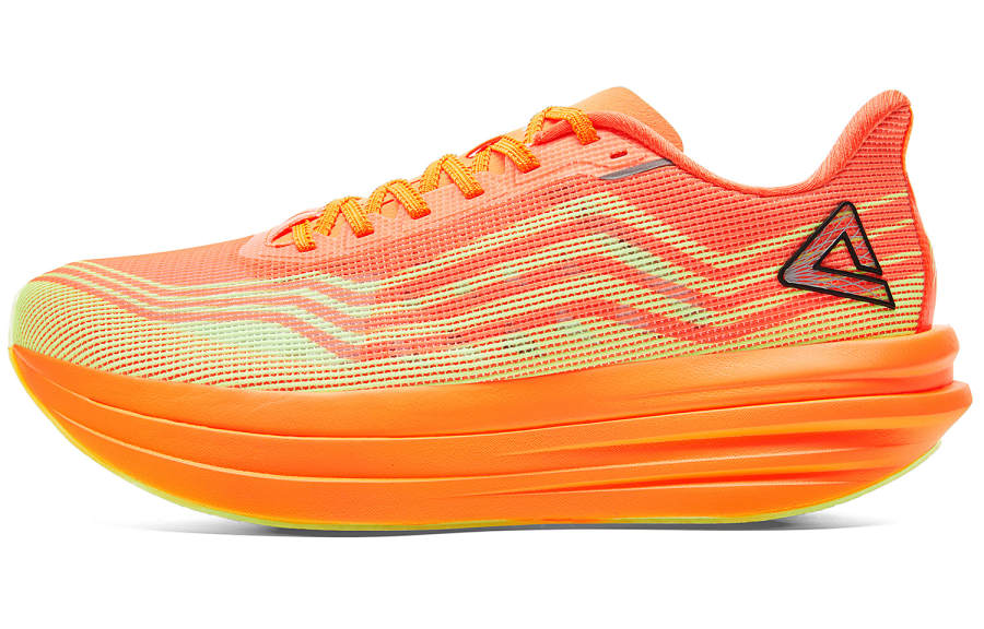 PEAK Cushioning Rebound Abrasion Resistant Slip Resistant Low top Running Shoes Men's Fluorescent Orange