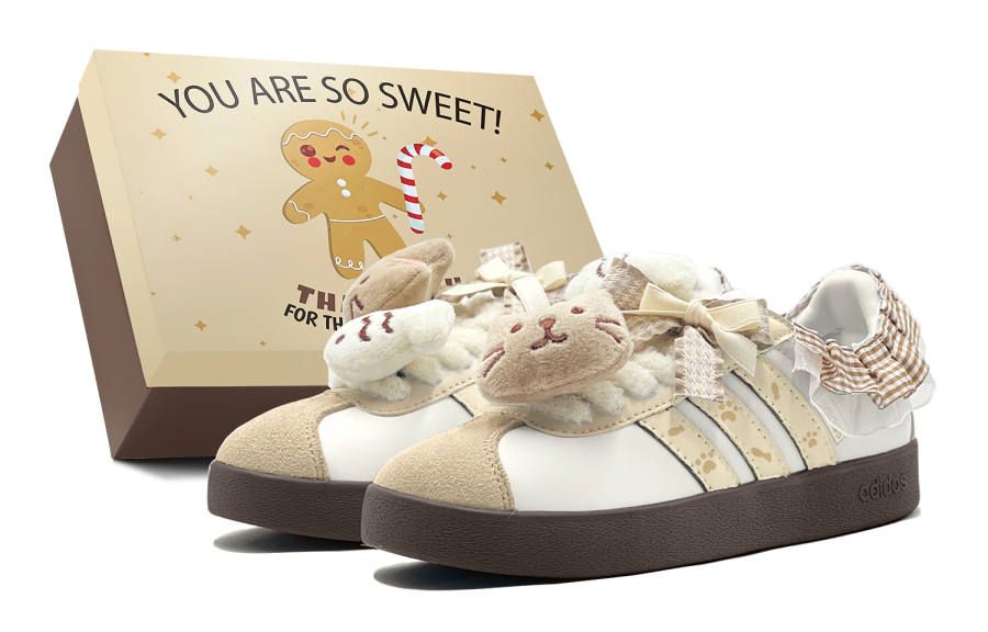 Adidas Adidas VL COURT 2.0 Cushioning Low top Skateboard Shoes Unisex White Brown