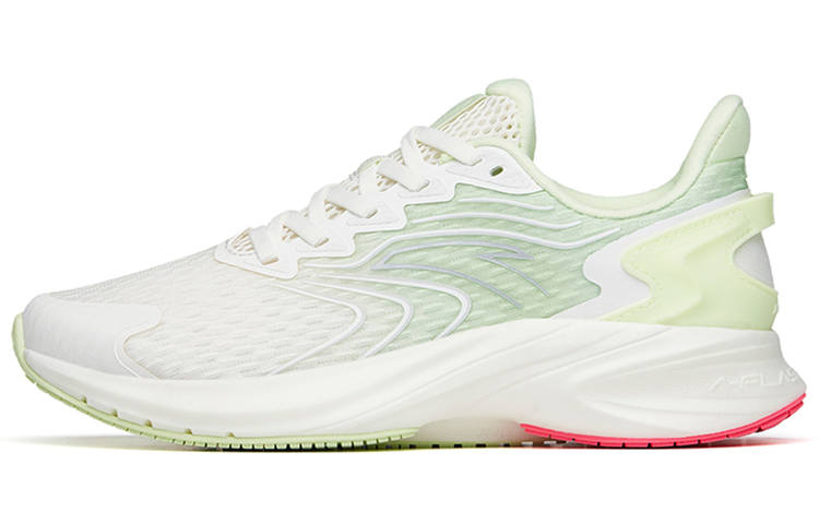 Anta Antelope Run 2 Versatile Fabric Abrasion Resistant Breathable Low top Running Shoes Women's White Green