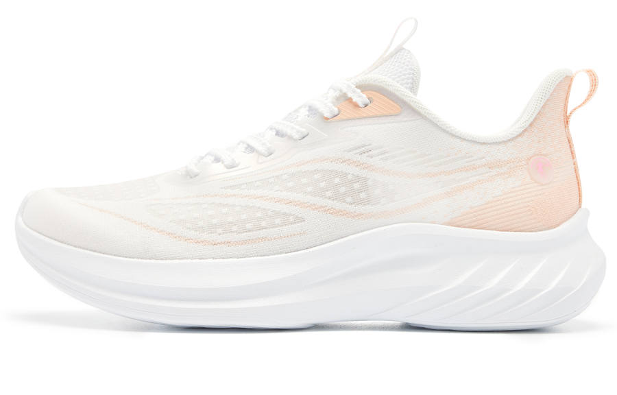QIAODAN Light Speed 5.0LITE Low top Training Running Shoes Women's White Orange