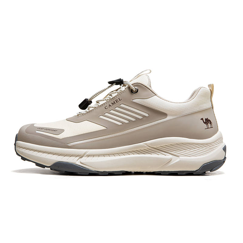 CAMEL Outdoor Shoes Men's Low Top Ecru/Black/Mint Green/Ecru/Black/White