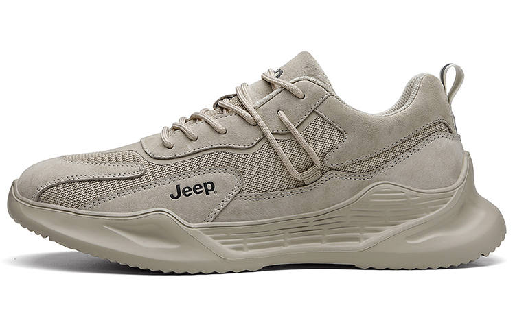 Jeep Pigskin Low top Chunky Sneakers Men's Sand
