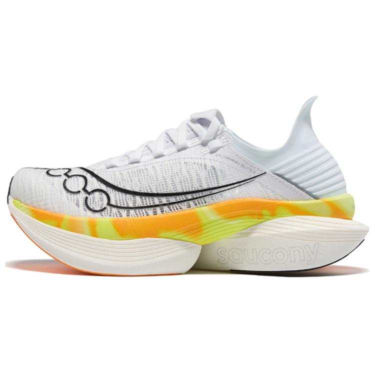 Saucony ENDORPHIN ELITE 2 Low top Marathon Training Long Distance Running Racing Running Shoes Unisex White Black