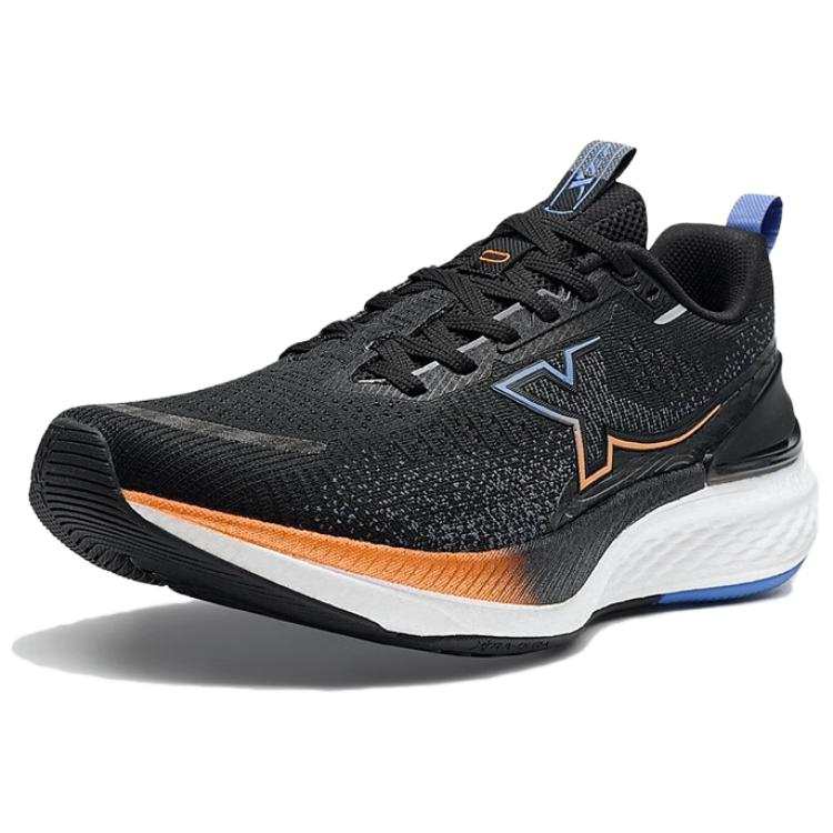 XTEP Cushioning Rebound Low top Running Shoes Men's Black Orange