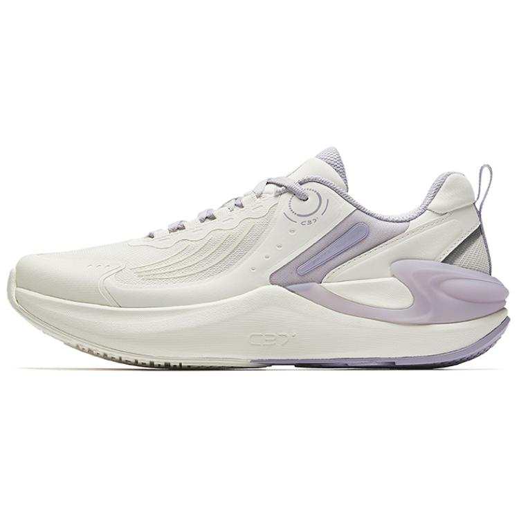 Anta C37+ Textile, Synthetic Leather Low top Running Shoes Women's White Purple