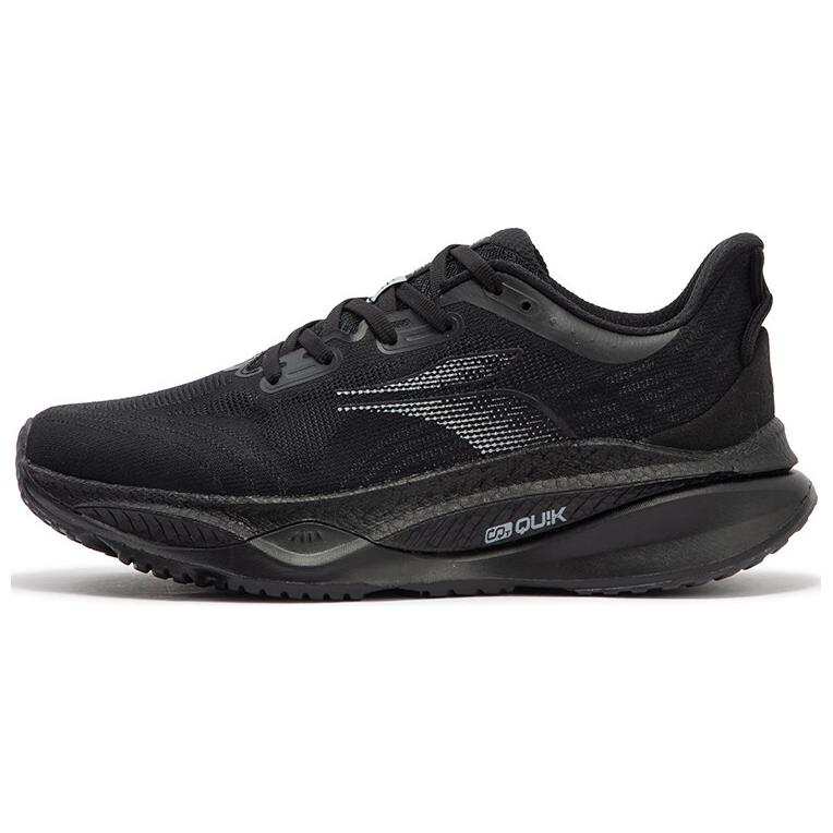 361° Fiery 4 Comfortable Cushioning Lightweight Low top Sprint Running Shoes Men's Black Gray