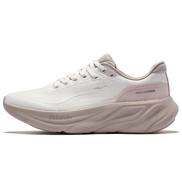 Erke Abrasion Resistant Breathable Low top Casual Running Shoes Women's Microcrystalline White Angelica Gray