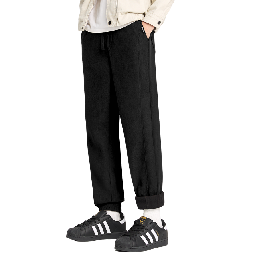 Tonlion Casual Pants Unisex Thickened And Fleece Lined Cuffed Pants