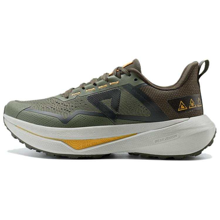 PEAK Cushioning Rebound Abrasion Resistant Slip Resistant Low top Running Shoes Men's Light Army Green