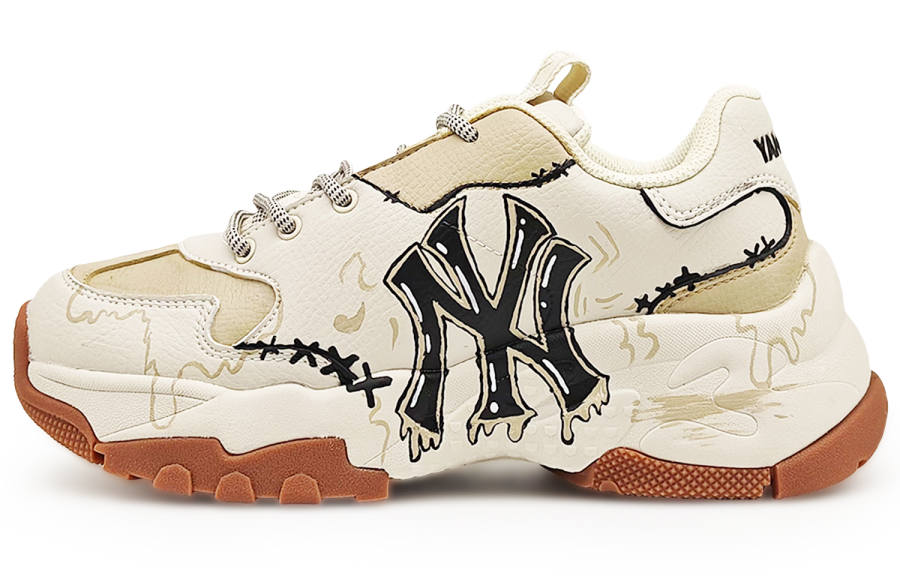 MLB MLB Slip Resistant Support Low top Chunky Sneakers Unisex Beige Brown Black
