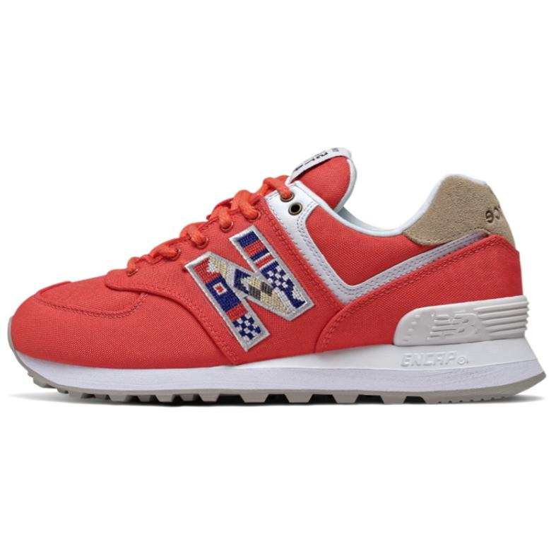 New Balance New Balance NB 574 Abrasion Resistant Low top Running Shoes Women's Beige Red B Width