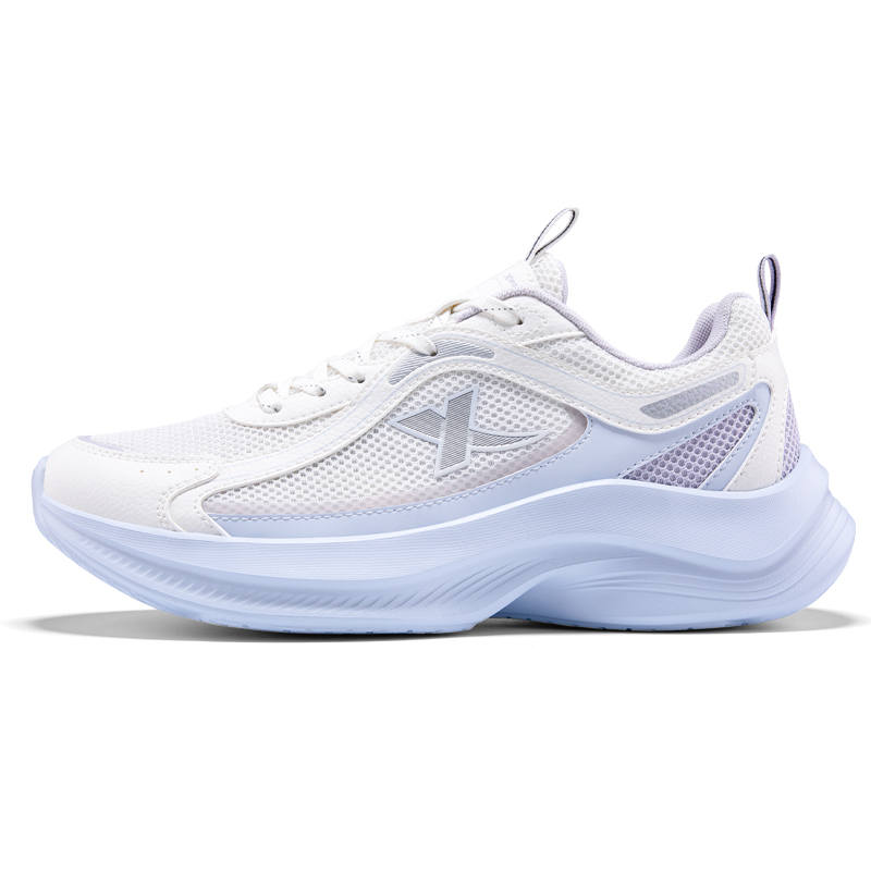 XTEP Abrasion Resistant Breathable Rebound Low top Casual Running Shoes Women's White Blue Purple