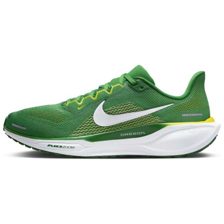 Nike NCAA x Nike Pegasus 41 Slip Resistant Abrasion Resistant Low top Running Shoes Unisex Green Yellow