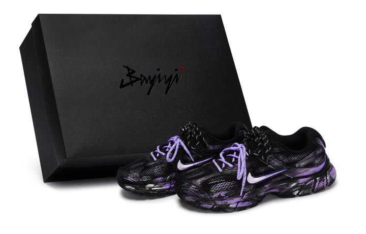 Nike Nike V5 RNR Abrasion Resistant Abrasion Resistant Low top Running Shoes Unisex Black Silver Purple