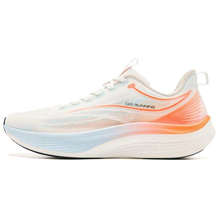 QIAODAN Q LITESPEED 6.0 Slip Resistant Abrasion Resistant Low top Casual Running Shoes Men's White Orange