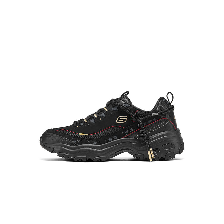 Skechers D'Lites 1.0 Abrasion Resistant Low top Chunky Sneakers Men's Black