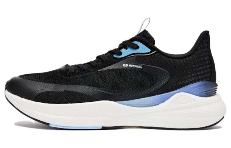 QIAODAN Infinity 5.0 Comfortable Cushioning Slip Resistant Abrasion Resistant Low top Running Shoes Men's Black Blue