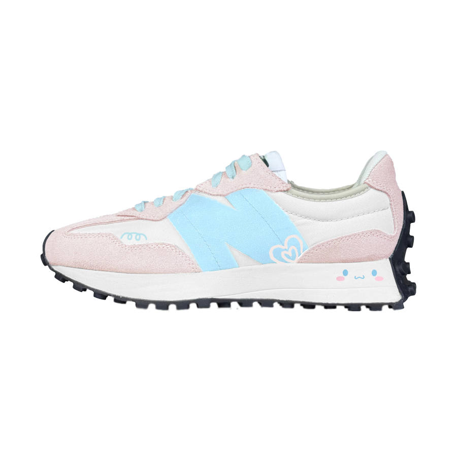 New Balance New Balance NB 327 Cushioning, Wear Resistant Low top Casual City Commuting Running Shoes Unisex Pink Blue Shoe Size D