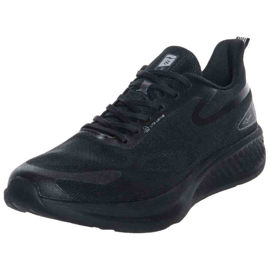 Erke Cushioning Slip Resistant Abrasion Resistant Low top Running Shoes Men's Jet Black