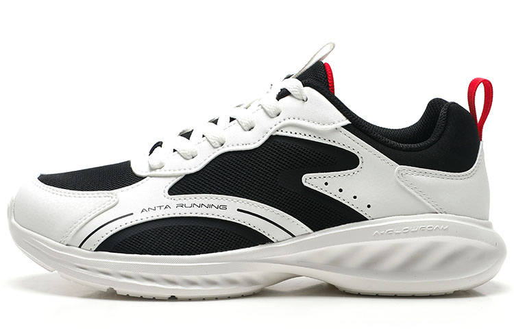 Anta Breathable Lightweight Breathable And Lightweight Low top Running Shoes Men's Black White Red