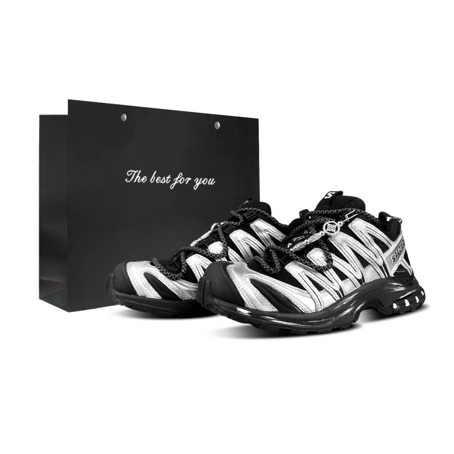 SALOMON XA PRO 3D Abrasion Resistant Support Low top Outdoor Shoes Unisex Silver Black