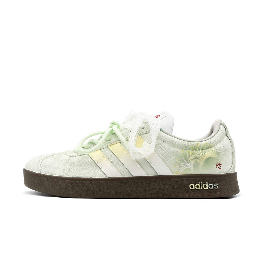Adidas Adidas VL COURT 2.0 Abrasion Resistant Abrasion Resistant Low top Skateboard Shoes Unisex Light Green