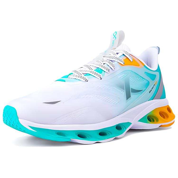 XTEP Abrasion Resistant Breathable Lightweight Quick Dry Low top Running Shoes Men's White Green