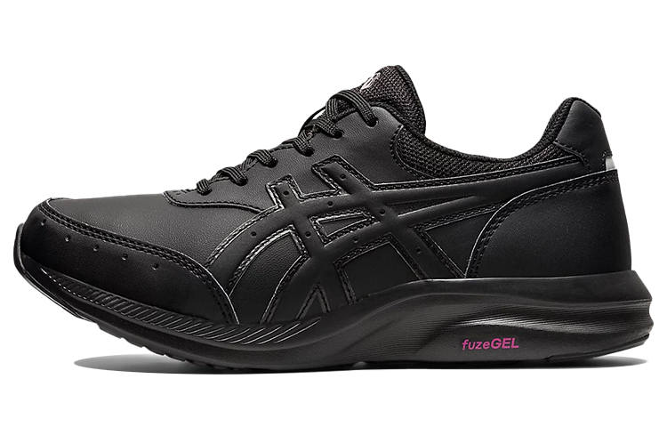Asics Gel Fun Walker Textile, Leather Low top Running Shoes Women's Extreme Night Black