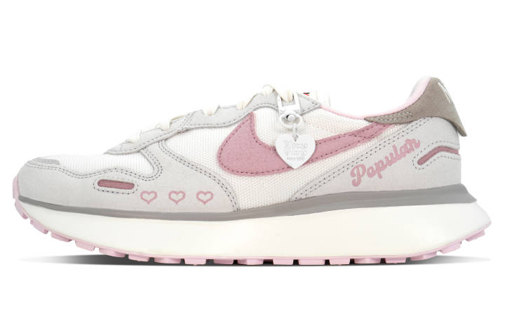 Nike Nike Phoenix Waffle Mesh Cushioning Low top Casual City Commuting Running Shoes Women's Gray White Pink