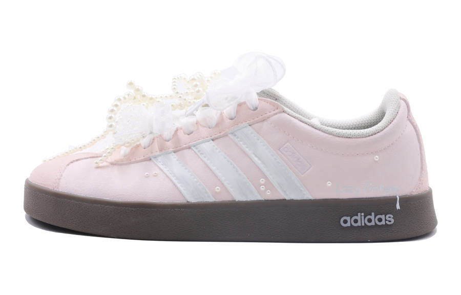 Adidas Adidas VL COURT 2.0 Pink Love Cushioning Abrasion Resistant Cushioning, Wear Resistant Low top Skateboard Shoes