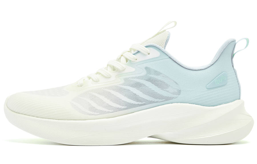 QIAODAN Light Speed LITE Running Shoes Men's Low Top Ivory Blue