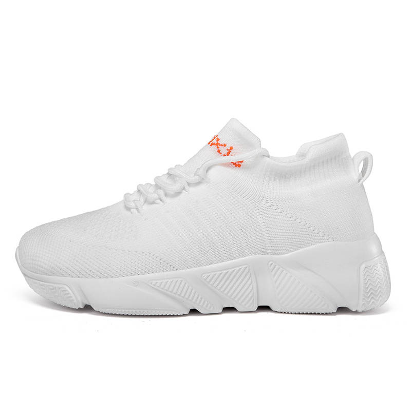 LOKWT Fashion Trend Cushioning Abrasion Resistant Cushioning, Wear Resistant Low top Casual Running Shoes Women's White