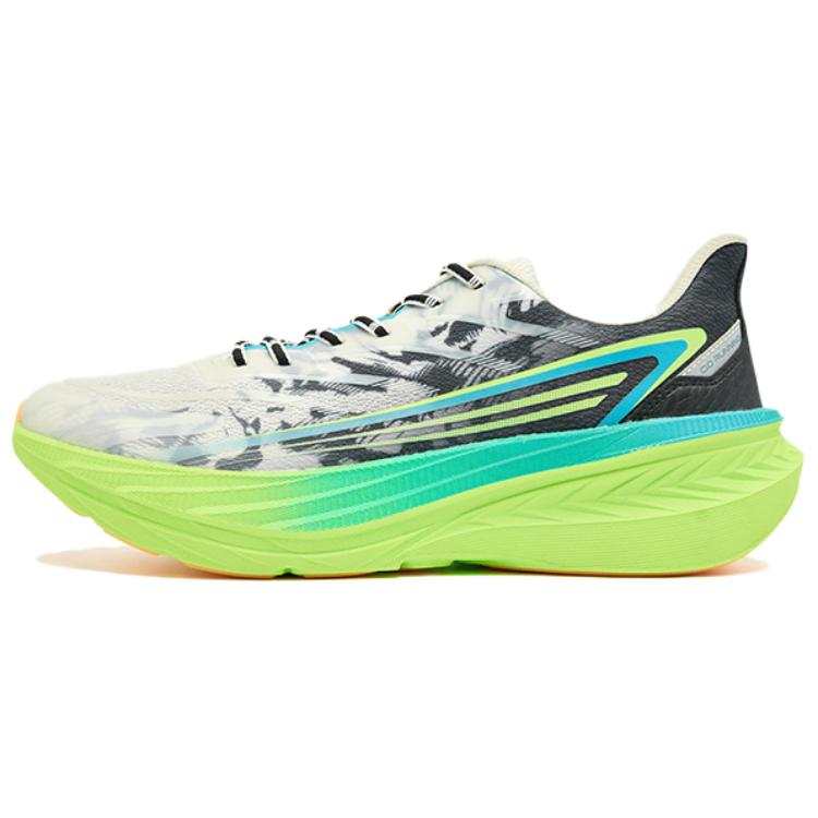 QIAODAN Breathable Height Increasing Breathable Height Increasing Low top Casual Running Shoes Men's White Black Green